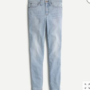 J. Crew Lightwash Denim High Rise Skinny Jeans